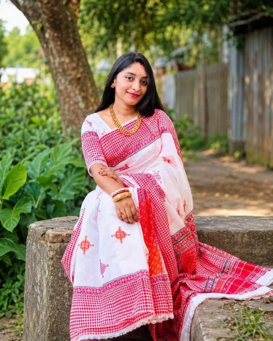 Tangail silk Saree With Blouse Code-TSS-1701